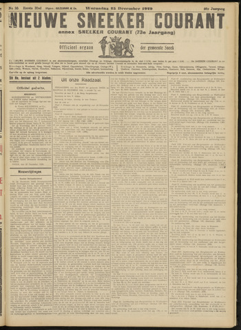 Sneeker Nieuwsblad nl 1929-12-25