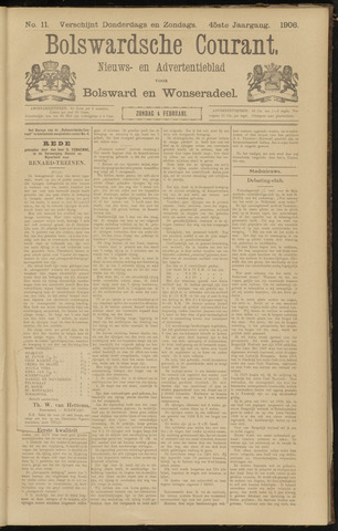Bolswards Nieuwsblad nl 1906-02-04