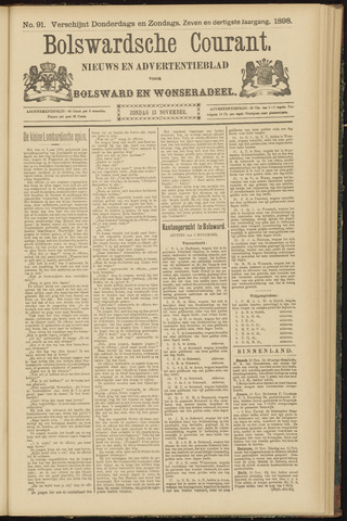 Bolswards Nieuwsblad nl 1898-11-13