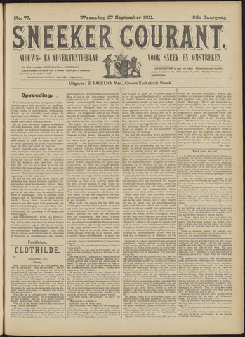 Sneeker Nieuwsblad nl 1911-09-27
