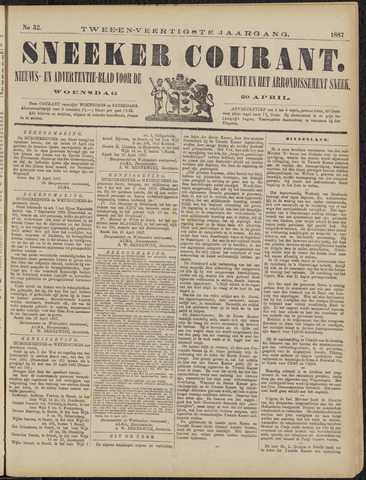 Sneeker Nieuwsblad nl 1887-04-20