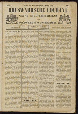 Bolswards Nieuwsblad nl 1883