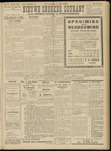 Sneeker Nieuwsblad nl 1929-07-03