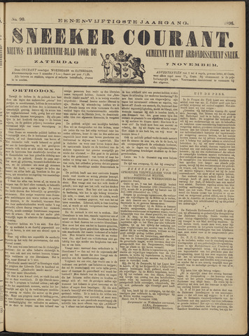 Sneeker Nieuwsblad nl 1896-11-07