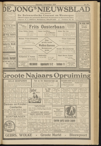 Bolswards Nieuwsblad nl 1930-11-01