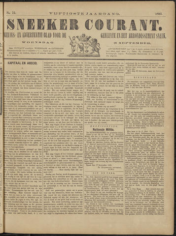 Sneeker Nieuwsblad nl 1895-09-18