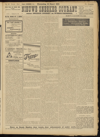 Sneeker Nieuwsblad nl 1931-03-18