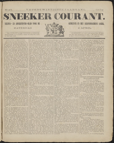 Sneeker Nieuwsblad nl 1870-04-02