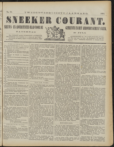Sneeker Nieuwsblad nl 1887-07-30