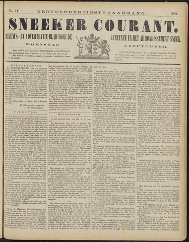 Sneeker Nieuwsblad nl 1884-09-03