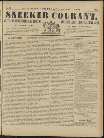 Sneeker Nieuwsblad nl 1893-12-13