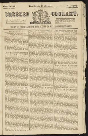 Sneeker Nieuwsblad nl 1849-11-24
