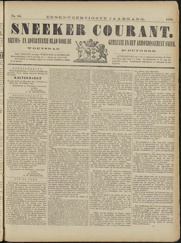 Sneeker Nieuwsblad nl 1886-10-20