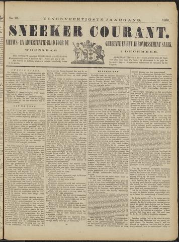 Sneeker Nieuwsblad nl 1886-12-01
