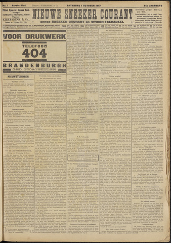 Sneeker Nieuwsblad nl 1927-10-01