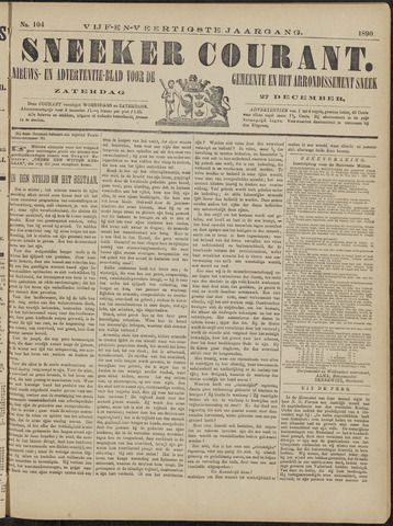 Sneeker Nieuwsblad nl 1890-12-27