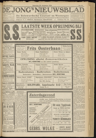 Bolswards Nieuwsblad nl 1930-08-23