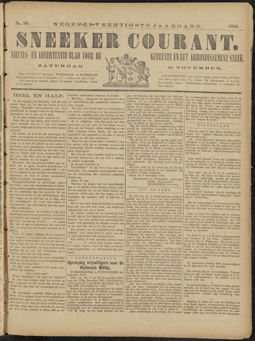 Sneeker Nieuwsblad nl 1894-11-10