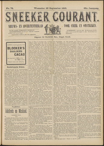 Sneeker Nieuwsblad nl 1910-09-28