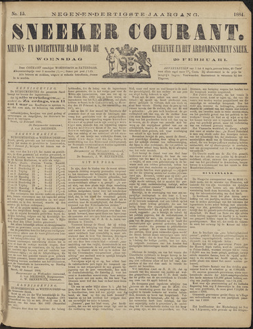 Sneeker Nieuwsblad nl 1884-02-20