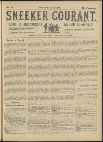 Sneeker Nieuwsblad nl 1911-07-08