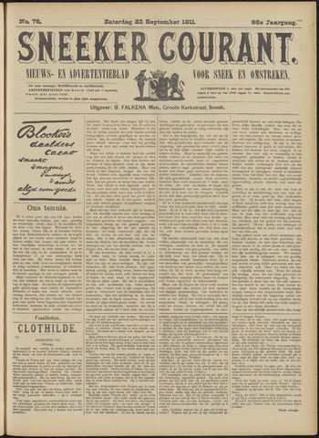 Sneeker Nieuwsblad nl 1911-09-23