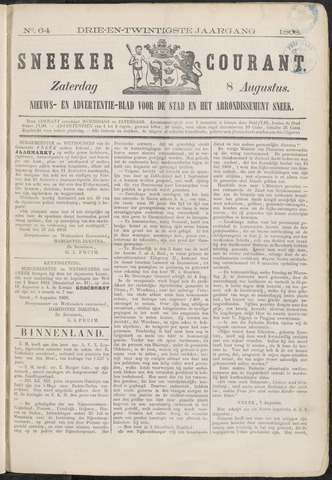 Sneeker Nieuwsblad nl 1868-08-08