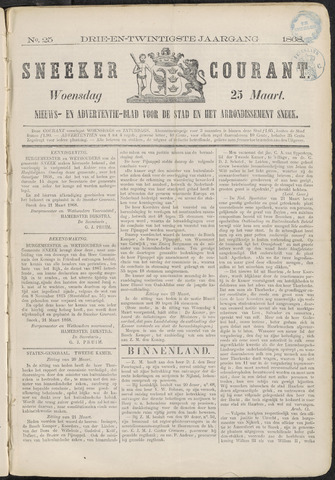 Sneeker Nieuwsblad nl 1868-03-25