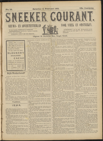 Sneeker Nieuwsblad nl 1911-02-11