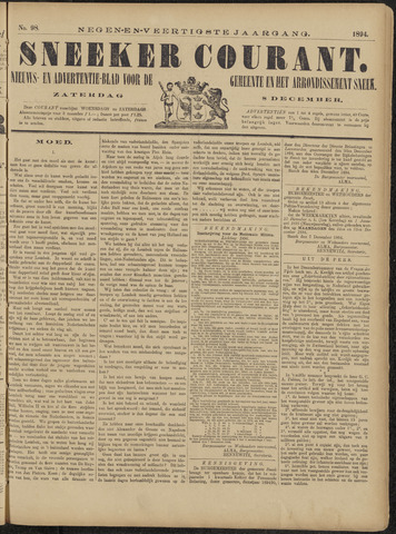 Sneeker Nieuwsblad nl 1894-12-08