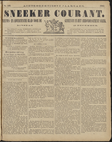 Sneeker Nieuwsblad nl 1883-12-25