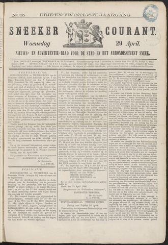 Sneeker Nieuwsblad nl 1868-04-29
