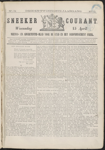 Sneeker Nieuwsblad nl 1868-04-15