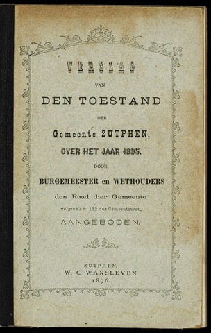 Jaarverslagen gemeente Zutphen (1851-1945) 1895-12-31