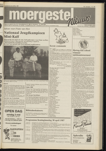Weekblad Moergestels Nieuws 1987-04-29