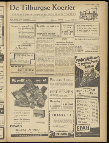Weekblad De Tilburgse Koerier 1958-01-24
