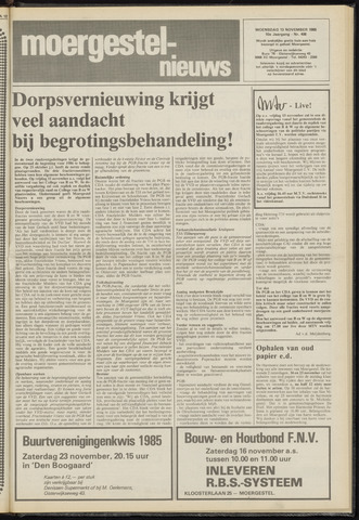 Weekblad Moergestels Nieuws 1985-11-13
