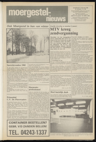 Weekblad Moergestels Nieuws 1985-01-09