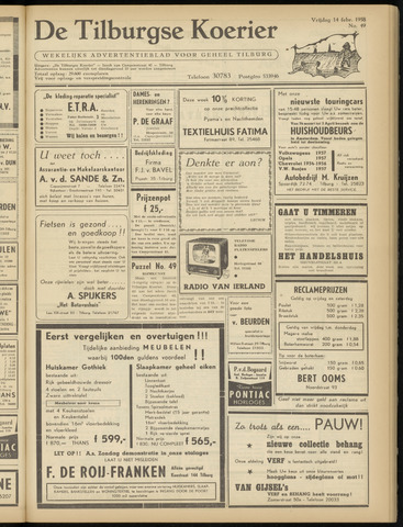 Weekblad De Tilburgse Koerier 1958-02-14