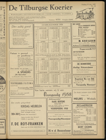 Weekblad De Tilburgse Koerier 1957-12-27