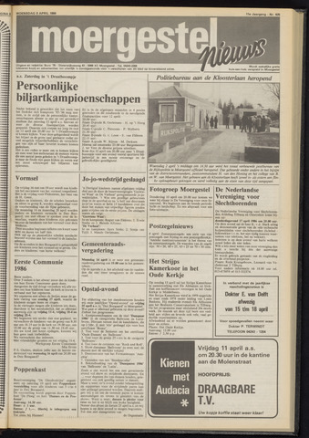 Weekblad Moergestels Nieuws 1986-04-09