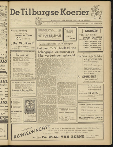 Weekblad De Tilburgse Koerier 1958-12-19