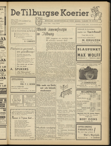 Weekblad De Tilburgse Koerier 1958-07-18