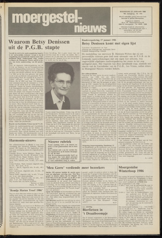 Weekblad Moergestels Nieuws 1986-01-22