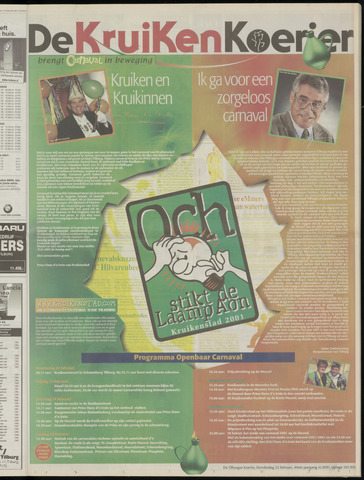Weekblad De Tilburgse Koerier 2001-02-22