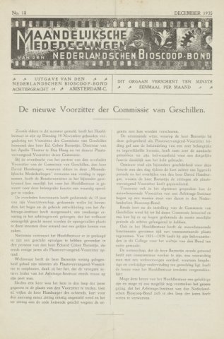 Ledenbulletin en maandelijkse mededelingen 1935-12-01