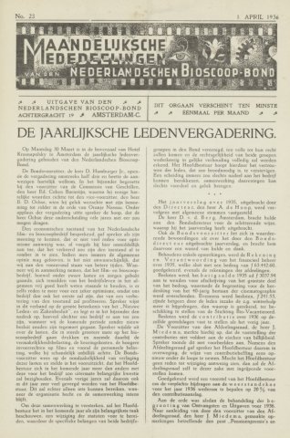 Ledenbulletin en maandelijkse mededelingen 1936-04-01