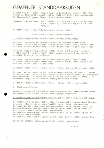 Standdaarbuiten: Notulen gemeenteraad, 1937-1996 1980-01-01