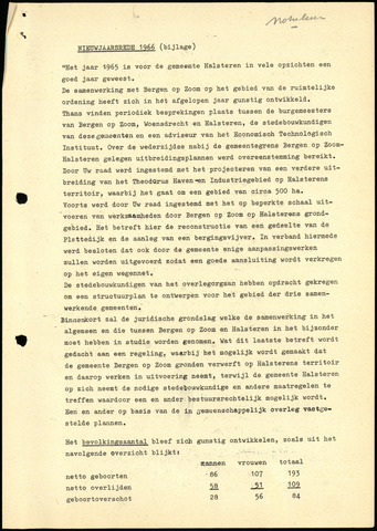 Halsteren: Notulen gemeenteraad, 1960-1996 1966