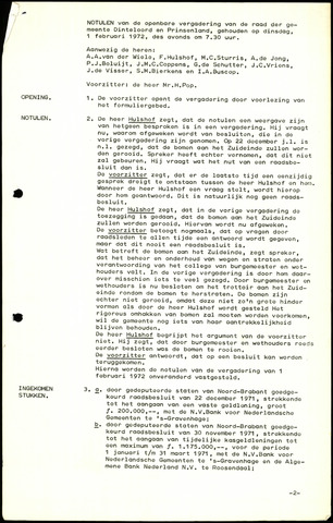 Dinteloord: Notulen gemeenteraad, 1946-1996 1972